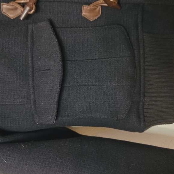 THE NORTH FACE @ WOOL DUFFLE PARKA HOODED BOMBER ZIP BLACK S - Picture 4 of 12